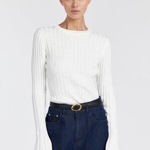 DISSH Ribbed knit long sleeve top M